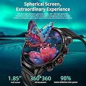 Χαμηλού Κόστους Smartwatch-LOKMAT APPLLP 8 PRO Εξυπνο ρολόι 1.85 inch Smart Phone Watch 4G LTE 3G 4G Bluetooth Βηματόμετρο Υπενθύμιση Κλήσης Παρακολούθηση Ύπνου Συμβατό με Μηδενικό Γυναικεία Άντρες GPS Κλήσεις Hands-Free