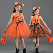 economico Costumi per Ragazze-Zucca Halloween Costume Tutu Travestirsi Bambini Ragazze Giornata universale dell&#039;infanzia Mascherata Feste Costumi di Halloween facili Vestirsi