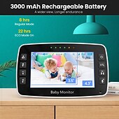 cheap Baby Monitors-4.3 Inch Video Baby Monitor With Camera PTZ Zoom Babyphone Cam Security Protection Surveillance Cameras