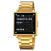 cheap Digital Watches-SKMEI Men Digital Watch Fashion Casual Wristwatch Calendar Waterproof Decoration Steel Leather Watch