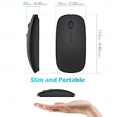 abordables Souris-souris optique sans fil souris récepteur usb 2,4 ghz mini souris portable rechargeable niveaux de dpi réglables souris bluetooth souris