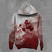 halpa Hupparit-Halloween Voin hyvin Huppari Pullover Anime 3D Edessä tasku Kuvitettu Käyttötarkoitus Pariskuntien Miesten Naisten Aikuisten Halloween Karnevaali Naamiaiset 3D-tulostus Juhla Rento / arki