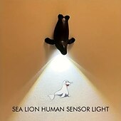 cheap Sensor Night Lights-LED Motion Sensor Sea Lion Light, Rechargeable Wall Spotlight for Hallway, Bedroom, Entryway, Closet, and Living Room Cabinet Lighting