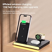 お買い得  ワイヤレス充電器-ワイヤレス充電器 充電ステーション 8 ポート マルチ USB 充電ステーション RoHS CE 認証 FCC 高速ワイヤレス充電 MagSafe マグネット式 携帯電話 タブレット iPhone iPad 携帯電話 タブレット用 1 個