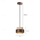 voordelige Cilinderontwerp-led hanglamp warm wit 1/2/3/4-lichts postmodernisme creatief hout steen slaapkamer nachtkastje licht e27 restaurant tv achtergrond muur hanglamp armaturen 85-265v