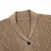 preiswerte Herren Strickjacke-Herren Strickjacke Kurzer Pullover Zip Pullover Reißverschluss Strickpullover Gerippt Stricken Standard Knopf hoch Tasche Glatt Schalrevers Modisch Klassisch Freizeitskleidung Verabredung Bekleidung