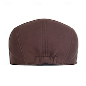economico Cappelli da uomo-Per uomo Cappello basco Cappello Ascot Cappello da strillone Nero Blu marino Cotone Di tendenza Informale Strada Giornaliero Liscio Regolabile Crema solare Traspirante