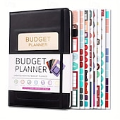 Χαμηλού Κόστους Notebooks &amp; Planners-σημειωματάριο προϋπολογισμού σχεδιασμού με παρακολούθηση εξόδων χωρίς ημερομηνία μηνιαίο οικονομικό διοργανωτή για παρακολούθηση χρεών και λογαριασμών 8,4 x 5,8 ίντσες κάλυμμα pu