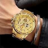 Χαμηλού Κόστους Ρολόγια Quartz-wwoor ανδρικό ρολόι χαλαζία υπαίθριο αθλητικό ρολόι χειρός φωτεινό ημερολόγιο αδιάβροχο διακοσμητικό ρολόι από χάλυβα