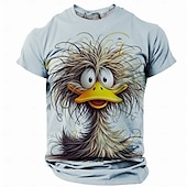 cheap Animal Print T shirts-Men&#039;s Animal Funny T Shirt Short Sleeve T shirt 3D Print Crew Neck Shirt Retro Vintage Casual Street Casual Bar Light Blue White Khaki Spring &amp; Summer Clothing Apparel S M L XL XXL XXXL