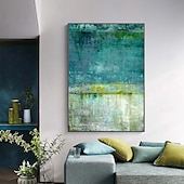 preiswerte Abstrakte Gemälde-Mintura handgefertigte grüne abstrakte Ölgemälde auf Leinwand, moderne Wandkunst, Raumdekoration, Bild für die Inneneinrichtung, gerolltes, rahmenloses, ungedehntes Gemälde