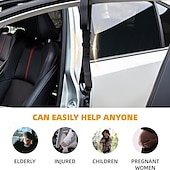 abordables Rangements pour voiture-poignée de maintien pour voiture, aide à la position debout réglable, poignée de sécurité, support de véhicule portable, barre d&#039;appui, poignée en nylon, dispositif d&#039;assistance à la mobilité