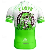 abordables Maillots pour hommes-Homme Maillot Velo Cyclisme Manche Courte Cyclisme Tee-shirt Maillot avec 3 poches arrière VTT Vélo tout terrain Respirable Séchage rapide Conception anatomique Mèche Jaune Rouge Bleu Bande dessinée