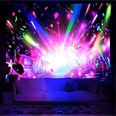 cheap Blacklight Tapestries-Blacklight Tapestry UV Reactive Glow in the Dark Glow Party Neon Party Ideas Hanging Tapestry Wall Art Mural for Living Room Bedroom