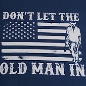 cheap Men&#039;s Funny T shirts-Music Festival Men&#039;s Graphic American Flag Old Man T Shirt Short Sleeve T shirt 3D Print Crew Neck Shirt Retro Vintage Casual Street Style Sports Outdoor Holiday Going out Black Green Dark Blue