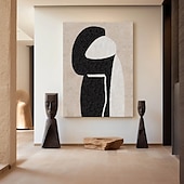 voordelige Stillevens schilderijen-met de hand geschilderde abstracte zwarte schilderijen met de hand geschilderde abstracte zwarte schilderijen op canvas rijke textuur acrylverf moderne muurkunst handgeschilderde kunstwerken voor