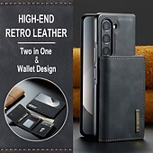 tanie Etui do telefonów Samsung-telefon Kılıf Na Samsung Galaxy Złóż 7 Złóż 6 Z Fold 5 Z Fold 4 Z Fold 3 Osłona tylna Z podpórką Magnetyczne Gniazdo karty Retro TPU PC Skóra PU