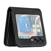 お買い得  サムスン用ケース-電話 ケース 用途 サムスンのギャラクシー Zフリップ6 Z Flip 5 Z Flip 4 Z Flip 3 フリップカバー 耐衝撃 幾何学模様 PC PUレザー