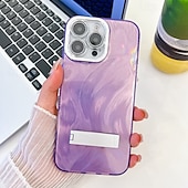 abordables Coques iPhone-téléphone Coque Pour iPhone 16 Pro Max Plus iPhone 15 14 Pro Max Plus iPhone 13 Pro Max Coque Arriere Avec Support Protecteur d&#039;objectif de caméra Antichoc Placage PC