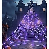 abordables Lumières d&#039;Halloween-5m Guirlandes Lumineuses 125 LED Violet Lumières de vacances Guirlandes lumineuses en filet à LED Halloween Créatif USB Alimenté par Port USB