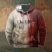 halpa Hupparit-Halloween Voin hyvin Huppari Pullover Anime 3D Edessä tasku Kuvitettu Käyttötarkoitus Pariskuntien Miesten Naisten Aikuisten Halloween Karnevaali Naamiaiset 3D-tulostus Juhla Rento / arki