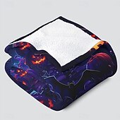 お買い得  ハロウィンの寝室-ハロウィーンブランケットは、非常に柔らかくて暖かい装飾用スローで、ご自宅のお祝いの雰囲気を高めるのに最適です。