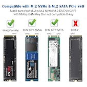 levne Doplňky k počítačům-m.2 nvme ssd adaptér s duální čtečkou karet USB 3.1/3.2  &amp; pouzdro na převodník hub usb typ c