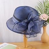 voordelige Fascinators &amp; Hoeden-1950s Retro Vintage Derby Hoed Kerk Hoed Kentucky Derby Hoed Dama Noble Vrouw Vrouwen's Valentijnsdag Derby Ascot Paardenrace Festival Volwassenen Hoed Lente  Zomer
