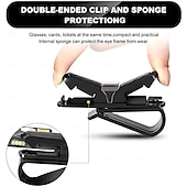 cheap Car Organizers-Sunglass Holder for Car Visor Premium Car Sunglasses Clip with 180-Degree Rotational Functionality