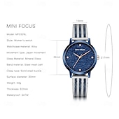 levne Quartz hodinky-MINI FOCUS Dámské Křemenný kreativita Minimalistický Módní Wristwatch VODĚODOLNÝ Síťovaný pásek Hodinky