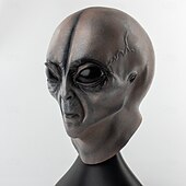 preiswerte Masken-Außerirdischer Maske Haloween Figuren Realistische Maske Erwachsene Herren Damen Gruseliges Kostüm Halloween Karneval Einfaches Karnevalskostüm