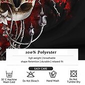 economico Giorno dei Morti Costume-Floreale Teschi Informale Affari casual Per uomo Camicie Camicia con bottoni Manica lunga Da sera Attività commerciale Giornaliero Autunno Inverno Primavera estate Colletto Abbottonare Stampa 3D