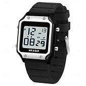 abordables Relojes digitales-Reloj electrónico de moda para hombre Sanda 2174, reloj despertador multifuncional deportivo resistente al agua 2024, reloj electrónico LED para hombre