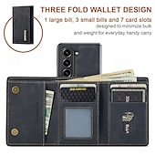 tanie Etui do telefonów Samsung-telefon Kılıf Na Samsung Galaxy Złóż 7 Złóż 6 Z Fold 5 Z Fold 4 Z Fold 3 Osłona tylna Z podpórką Magnetyczne Gniazdo karty Retro TPU PC Skóra PU