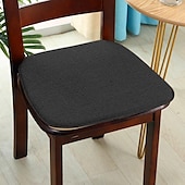 abordables Couverture de chaise de salle à manger-Coussin de chaise coussin de siège de chaise de salle à manger coussin de chaise en mousse à mémoire de forme antidérapant avec attaches dossier en caoutchouc antidérapant housse de siège en forme de