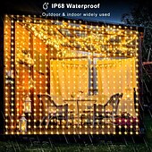 abordables Lumières intelligentes-Rideau lumineux fantôme Bluetooth RVB pour réception de mariage élégant – Guirlande lumineuse à LED 300/450 LED alimentée par USB avec fil de cuir pour décoration de fête