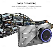 abordables DVR pour voiture-A10 1080p Nouveau design / Full HD / HD DVR de voiture 170 Degrés Grand angle 4 pouce IPS Dash Cam avec Vision nocturne / G-Sensor / Surveillance du stationnement Enregistreur de voiture