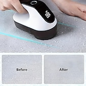 cheap Household Appliances-Electric Lint Remover Rechargeable Fabric Shaver Sweater Shaver for Clothes Battery Led Digital Display with 3-Speeds