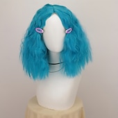 cheap Movie Character Wigs-Cosplay Costume Wig Inside Out 2 Straight Short Bob Wig Short Embarrassment Ennui Disgust Envy Sadness Synthetic Hair Kid&#039;s Multi-color St.Patrick&#039;s Day Wigs Halloween Wigs