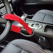 abordables Alarmas de coche-Bloqueo universal para volante y cinturón de seguridad - Dispositivo de seguridad antirrobo para autos con 3 llaves adecuado para la mayoría de los vehículos camiones SUV furgonetas