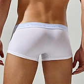 cheap Men&#039;s Boxers Underwear-Men&#039;s 1 PCS Boxers Underwear Boxer Shorts Patchwork Nylon Breathable Soft Comfortable Color Block Mid Rise Black White