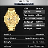 Χαμηλού Κόστους Ρολόγια Quartz-wwoor ανδρικό ρολόι χαλαζία υπαίθριο αθλητικό ρολόι χειρός φωτεινό ημερολόγιο αδιάβροχο διακοσμητικό ρολόι από χάλυβα