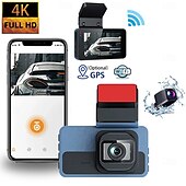 abordables DVR pour voiture-Caméra de tableau de bord IPS 3 pouces avec surveillance HD 1080p, grand angle CMOS, avec vision nocturne WiFi, capteur G, sans enregistreur de voiture