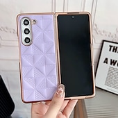 Недорогие Чехлы для Samsung-телефон Кейс для Назначение SSamsung Galaxy Z Fold 5 Z Fold 4 Z Fold 3 Кейс на заднюю панель Защита от удара броня Покрытие ПК Кожа PU