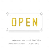 preiswerte Neon-LED-Beleuchtung-Neonschild „Open“ von LED, Neonschild „Open“ für Unternehmen, Wandleuchte, Kunstdekor, neuartige Neonlampen für die Nacht, Stromversorgung über USB-Kabel, für Bars, Geschäfte, Cafés, Hotels,