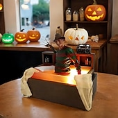 olcso Halloween kellékvilágítás-halloween horror gyanta dekoratív lámpa műalkotás dekoráció asztali halloween dekoratív bosszú joker női szellem világító dekoratív gombelem