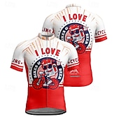 abordables Maillots pour hommes-Homme Maillot Velo Cyclisme Manche Courte Cyclisme Tee-shirt Maillot avec 3 poches arrière VTT Vélo tout terrain Respirable Séchage rapide Conception anatomique Mèche Jaune Rouge Bleu Bande dessinée