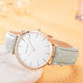 Χαμηλού Κόστους Ρολόγια Quartz-MINI FOCUS Γυναικεία Χαλαζίας Ρολόι Καρπού Δημιουργικό Μεγάλο καντράν Αδιάβροχη Δουλειά ΑΔΙΑΒΡΟΧΟ Δέρμα Παρακολουθήστε