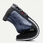 economico Semi-formale-scarpe oxford da uomo con motivo a quadretti marrone e nero con suola comoda, perfette per l&#039;uso casual e quotidiano