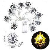 billige Halloween innendørs-1,5m 10led halloween lanterne string spøkelse festival scene atmosfære dekorasjon lanterne string edderkoppnett flaggermus gresskar død gud festival dekorative lanterner 1stk